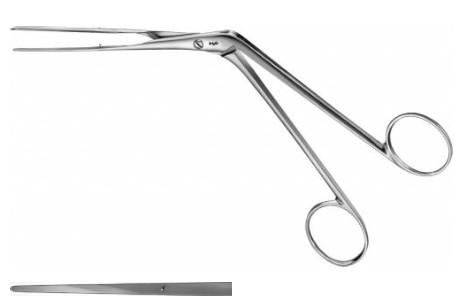 КОРНЦАНГ ДЛЯ НОСОВИХ ПЕРЕВ'ЯЗОК ЛАБІТ-БЕРБОН, ЗІГНУТИЙ В КОЛІНІ, БЕЗ КРЕМАЛЬЄРИ, ПРЯМИЙ, 200 ММ